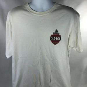 VTG Ridleys Old Bob Shirt XL Essex Brewer Short Sleeve White Tee 2000s Y2K